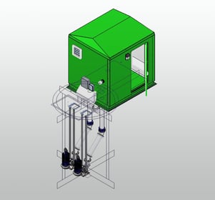 Customized wastewater lift station drawing based on previously designed lift stations