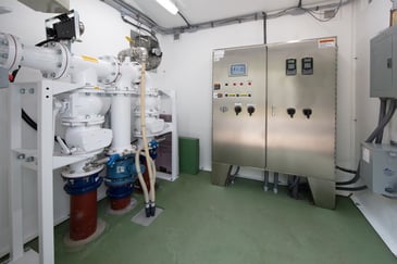Spacious interior of wastewater lift station designed for Chocolay Township