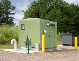 New wastewater lift station exterior, offering adequate space for performing maintenance