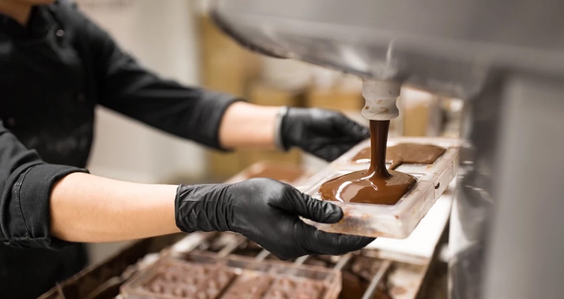 Chocolate pumping process